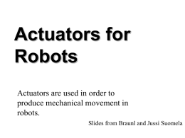 Actuators for Robots