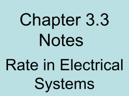 3.3 Electrical Rate Notes