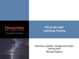 RTCA DO-160F Lightning Testing