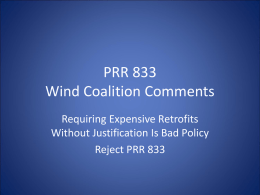 833PRR-28a Wind Coalition Comments 051110