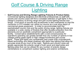 Golf Course & Driving Range Lighting