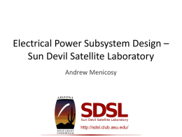 The Sun Devil Satellite Laboratory: Re