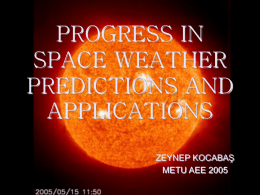 progress in space weather predictions and applications