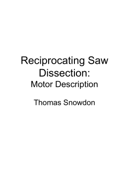Reciprocating Saw Dissection: Motor Description