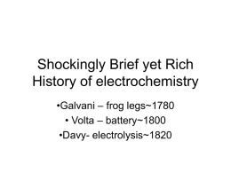 History of electrochem