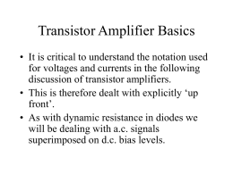 Common Emitter Characteristics