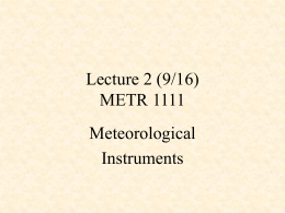 Lecture 2 (9/10) METR 1111