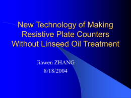 New Technology of Making Resistive Plate Counters Without