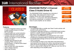IRS2093M(TR)PbF 4 Channel Class D Audio Driver IC