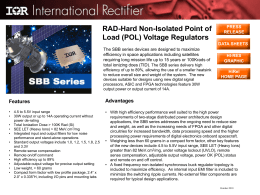 RAD-Hard Non-Isolated Point of Load (POL) Voltage Regulators