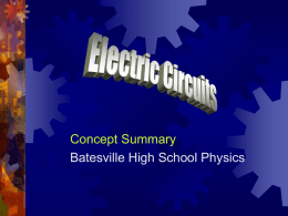 Circuits PPT 2 - Batesville Community Schools