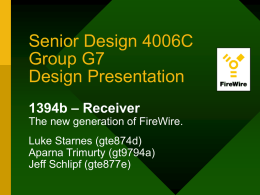 Senior Design 4006C Group G7 Design Report