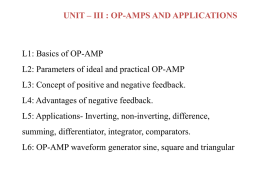 UNIT3 OPAMP & its applications