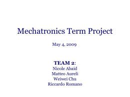 Mechatronics Project 1 - NYU Tandon School of Engineering
