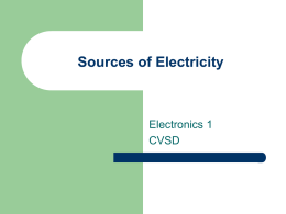 Sources of Electricity