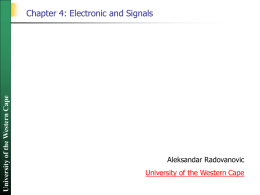 Chapter 4: Electronic and Signals