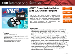 µIPM™ Power Modules Deliver up to 60% Smaller Footprint