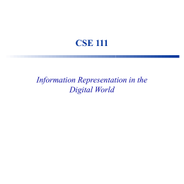 Digital Information Representation