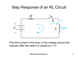 Step Response of an RL Circuit