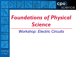 Electrical Circuits 1 (from CPO Physics)