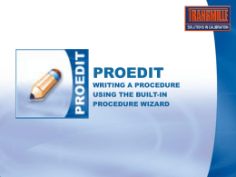 ProEdit - Writing a Procedure (Motech MIC39)