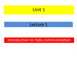 Data Communication - Dr. Rajiv Srivastava