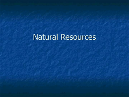 Chapter 2: Renewable and Nonrenewable Resources