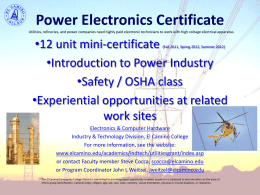 Power Electronics Certificate