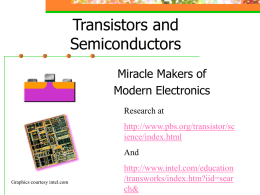 Transistors and Semiconductors