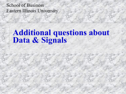 Additional questions about Data & Signals