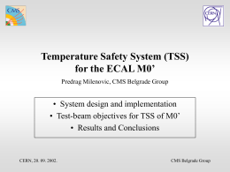 Temperature Safety System for M0` Module