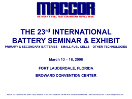 14.Maccor Battery Conference 2006