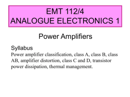 power amp - classification