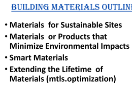 Building Materials Outline