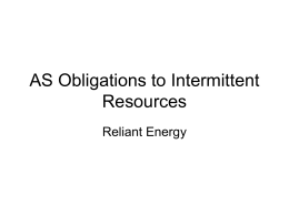 AS Obligations to Intermittent Resources