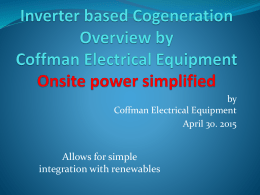 Inverter based Cogeneration Overview by Coffman