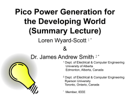 Summary Lecture - IEEE Real World Engineering Projects