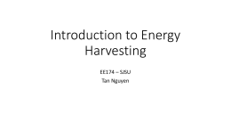 Overview of Energy Harvesting