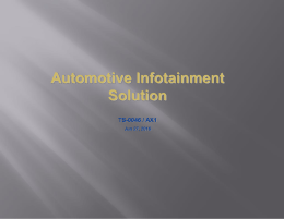 2. Automotive Infotainment Solution