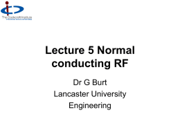 Lecture 7 Normal conducting RF