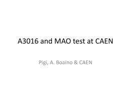 A3016 test at CAEN