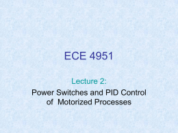 Power Switches and Motor Control