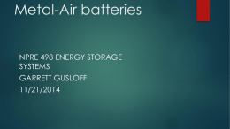 Metal Air batteries