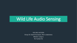 Wild Life Audio Sensing