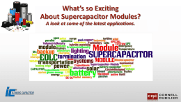 What`s so Exciting About Supercapacitor Modules?