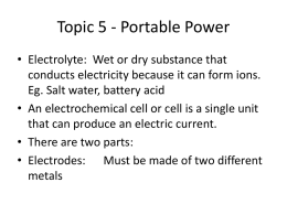 Topic 5 - Portable Power
