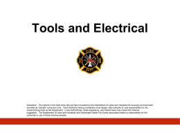 1 Tools and Electrical