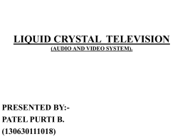liquid crystal television