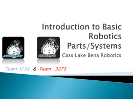 Introduction to Basic Robotics Parts/Systems