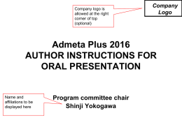 guideline for oral presentaiton. (Power Point file)